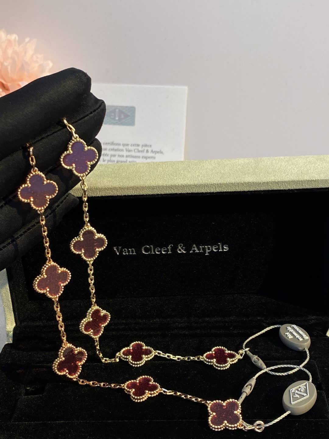 Van Cleef & Arpels Alhambra Pink Earrings